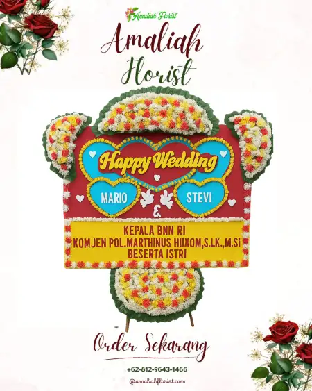 Papan Bunga Pernikahan Malongpong